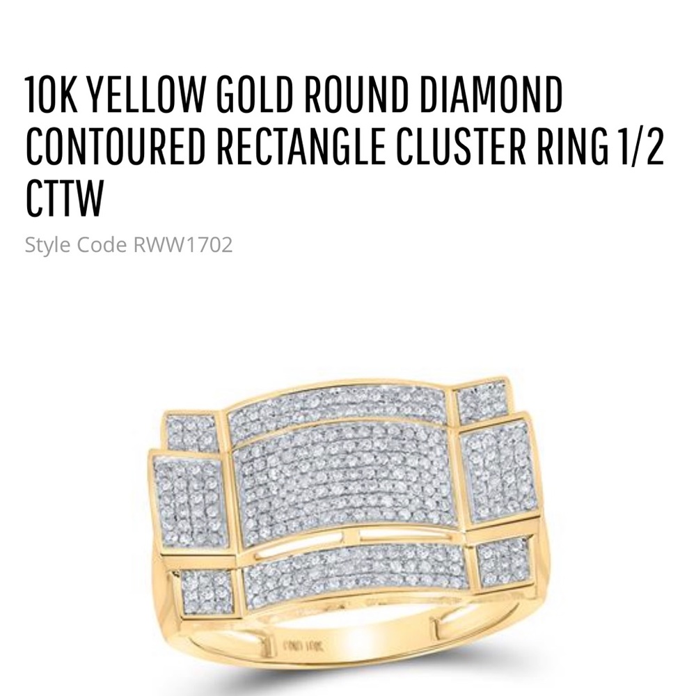 10k Real Gold Men’s Real Diamond Ring. Beautiful!! View 3